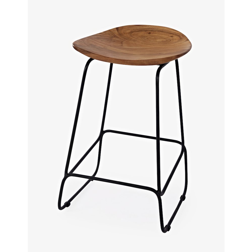 Nature's Edge Solid Acacia Counter Height Backless Stool (Set of 2)