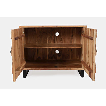 Geometrix 43" Modern Abstract Cube Style Accent Cabinet