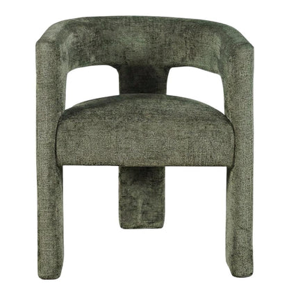 Modern Upholstered Counter Stool, Iron Frame, Rust, Single
