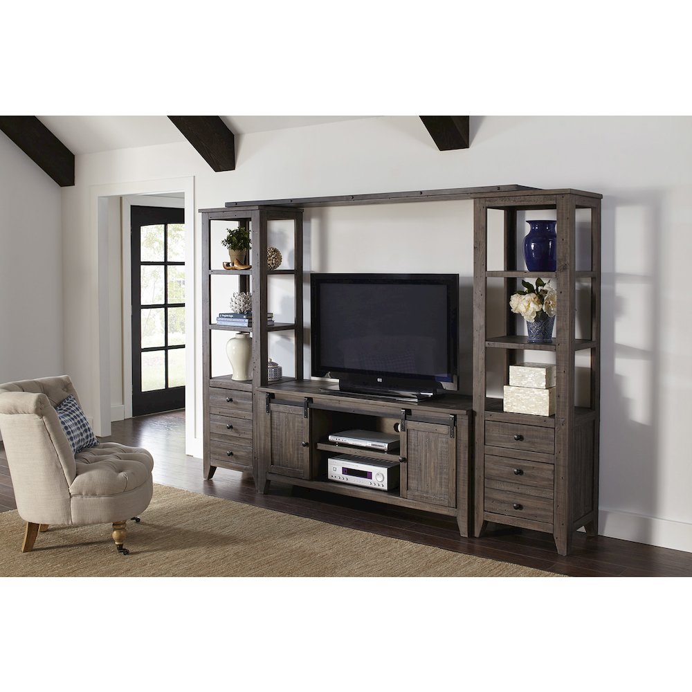 Rustic Reclaimed Pine Farmhouse Entertainment Center with 60'' TV Console