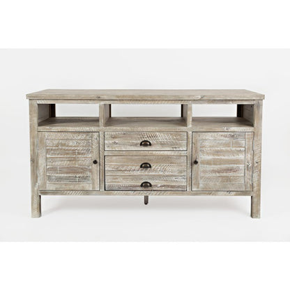 60" Media Console - Washed Grey