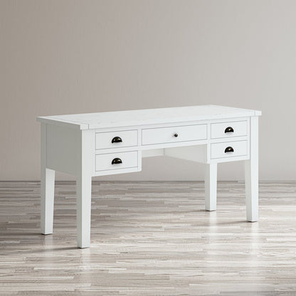 Artisan's Craft Rustic Farmhouse Distressed Solid Wood 5-Drawer Desk