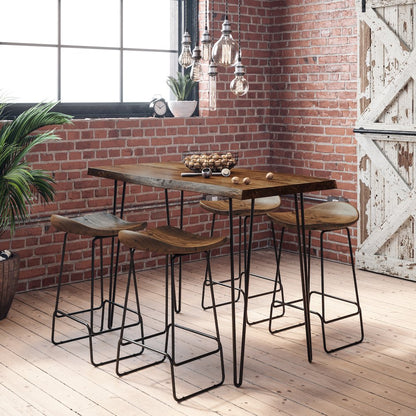 Nature's Edge Solid Acacia Counter Height Backless Stool (Set of 2)