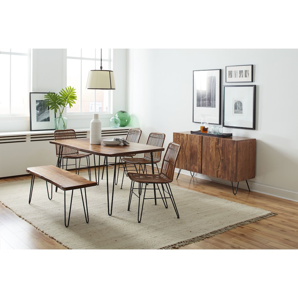 Nature's Edge 48'' Modern Solid Wood Live Edge Bench