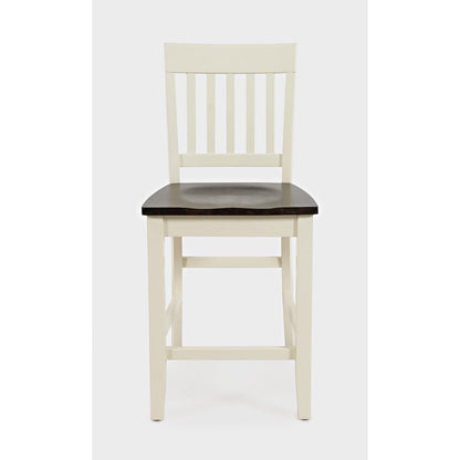Decatur Lane Farmhouse Solid Wood Counter Stool (Set of 2)