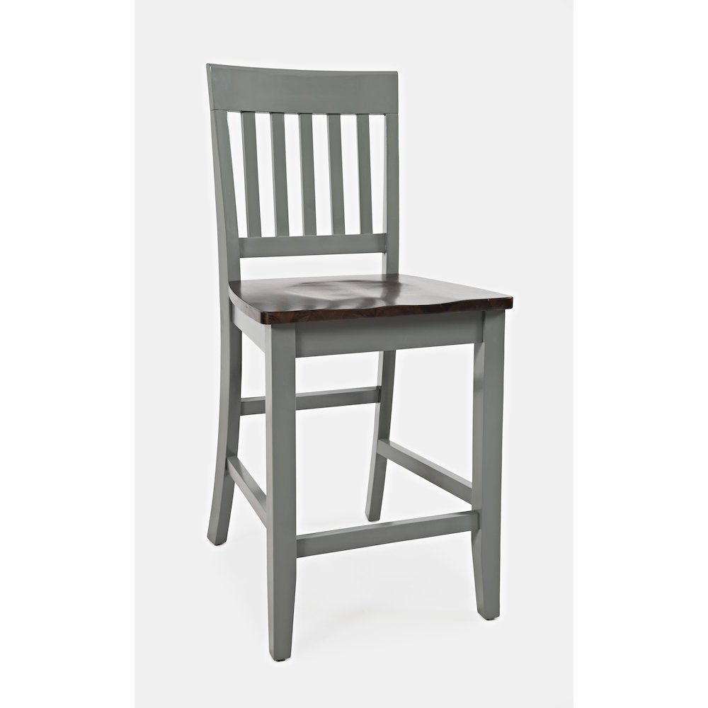Decatur Lane Farmhouse Solid Wood Counter Stool (Set of 2)