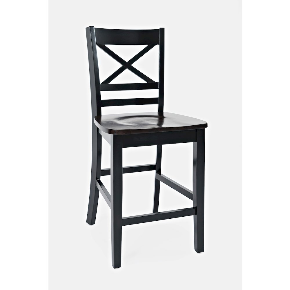 Asbury Park Solid Acacia Farmhouse X Back Stool (Set of 2)