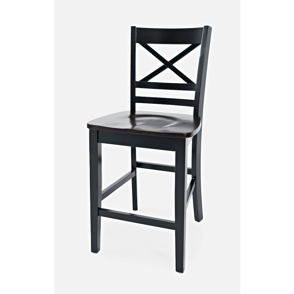 Asbury Park Solid Acacia Farmhouse X Back Stool (Set of 2)