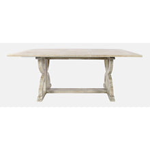 Transitional Herringbone Distressed Acacia Counter Height 78" Dining Table