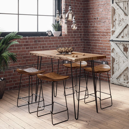 Nature's Edge 52'' Modern Solid Wood Live Edge Counter Height Dining Table