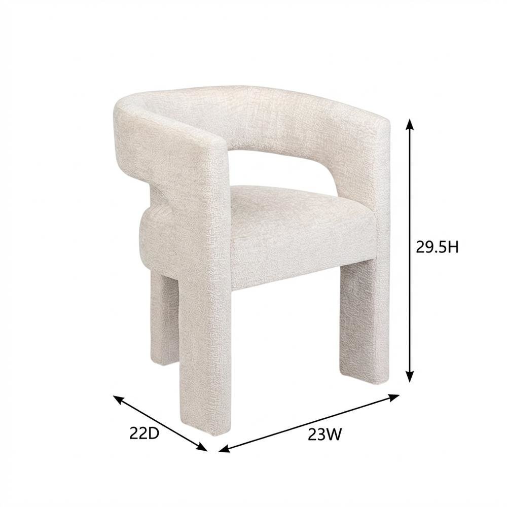 Gwen Modern Luxury Jacquard Fabric Sculpture Armchair - Set of 2