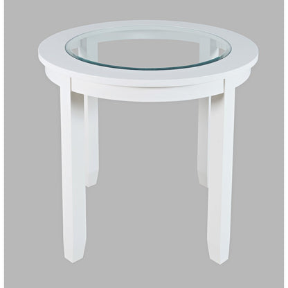 Urban Icon Contemporary 42" Round Five-Piece Dining Set with Upholstered Chairs