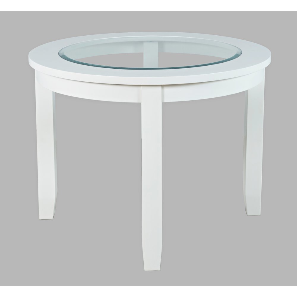 Urban Icon Contemporary 42" Round Five-Piece Dining Set with Upholstered Chairs
