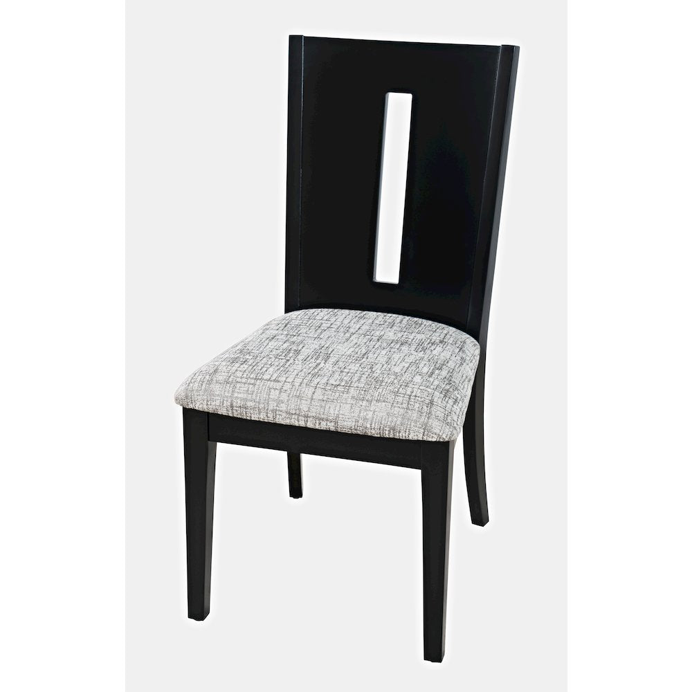 Urban Icon Contemporary 42" Round Five-Piece Dining Set with Upholstered Chairs