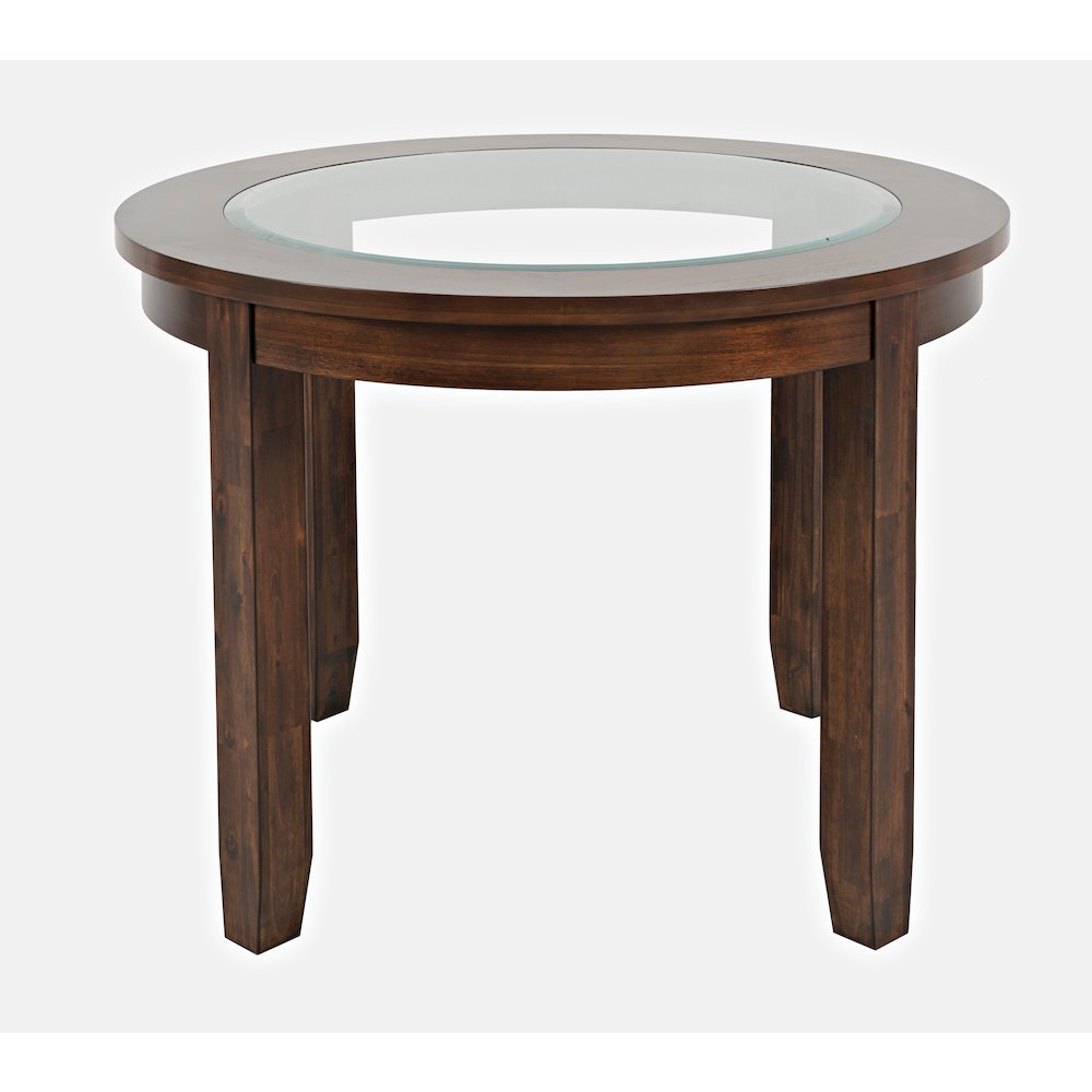 Urban Icon Contemporary 42" Round Five-Piece Dining Set with Upholstered Chairs