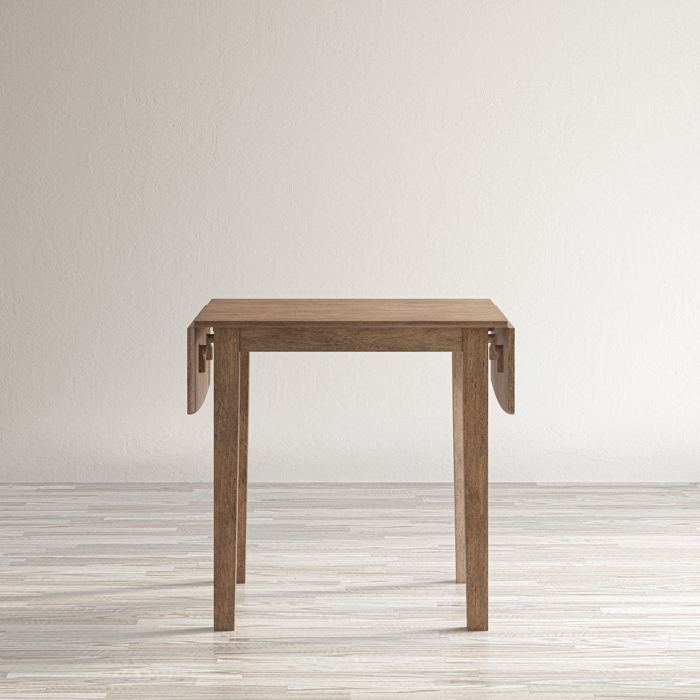 Coastal Wire-Brushed Acacia Drop-Leaf Coastal Wire-Brushed Acacia Dining Table