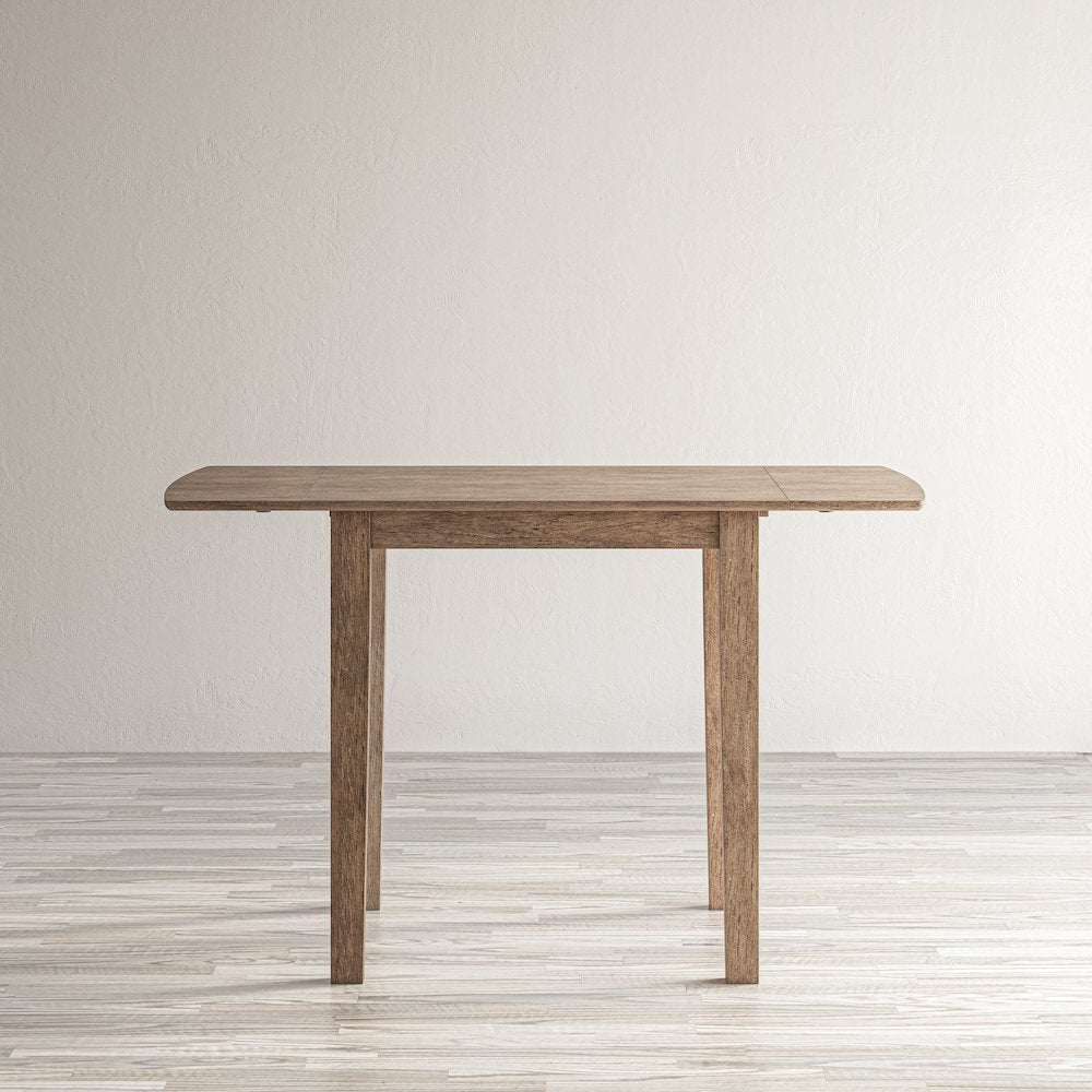 Coastal Wire-Brushed Acacia Drop-Leaf Coastal Wire-Brushed Acacia Dining Table