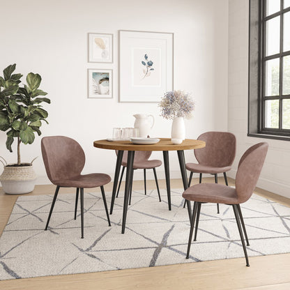Prelude 42" Round Modern Solid Acacia Wood Dining Table