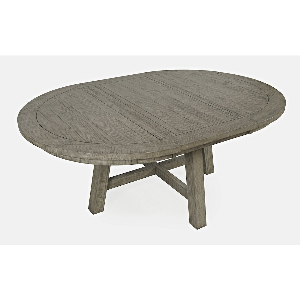 Telluride Contemporary Rustic Farmhouse Solid Wood Round to Oval Dining Table