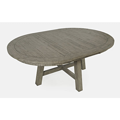 Telluride Contemporary Rustic Farmhouse Solid Wood Round to Oval Dining Table
