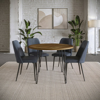 Maddox Mid-Century Modern Faux Leather Upholstered Dining Chair (Set of 2)