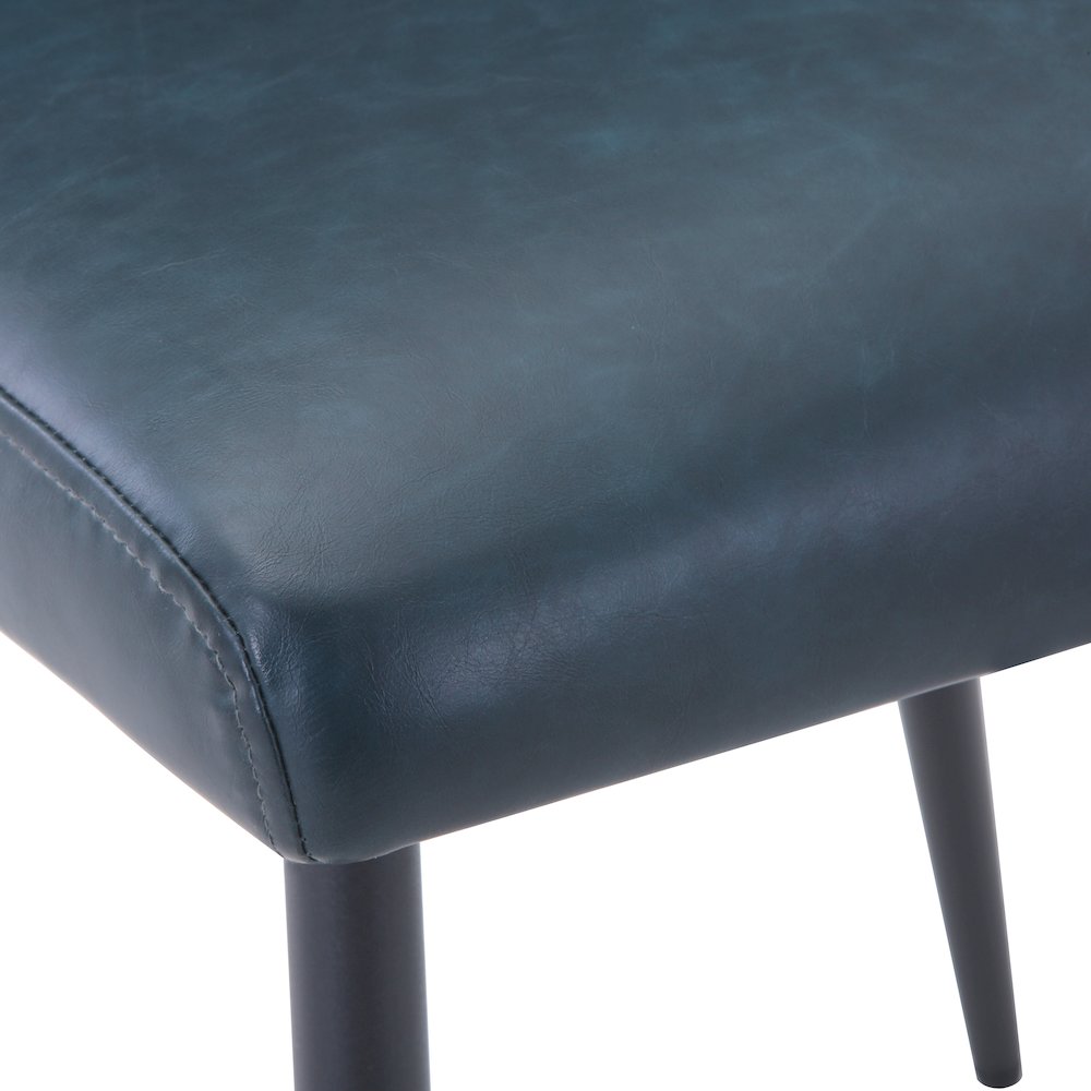 Maddox Mid-Century Modern Faux Leather Upholstered Dining Chair (Set of 2)
