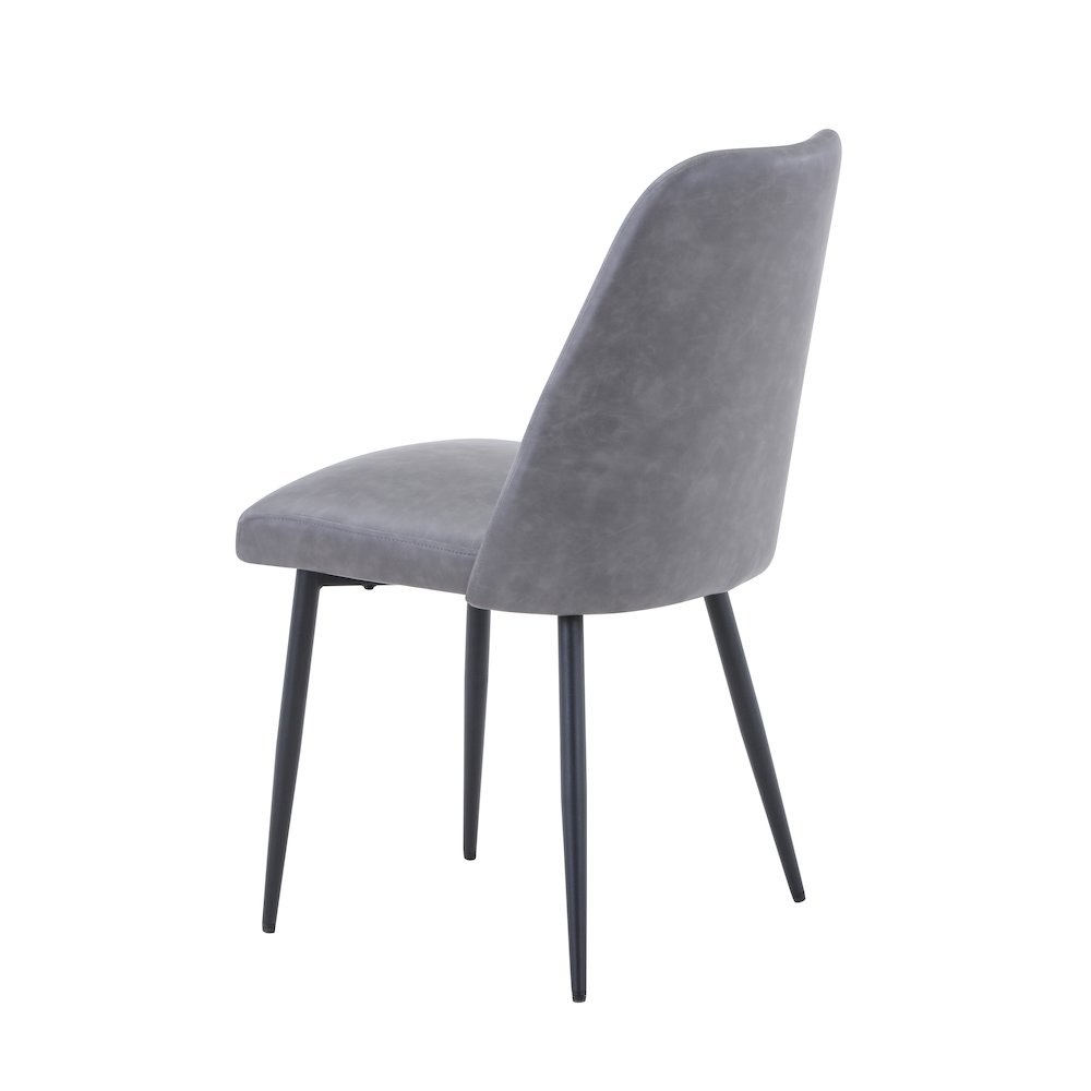 Maddox Mid-Century Modern Faux Leather Upholstered Dining Chair (Set of 2)