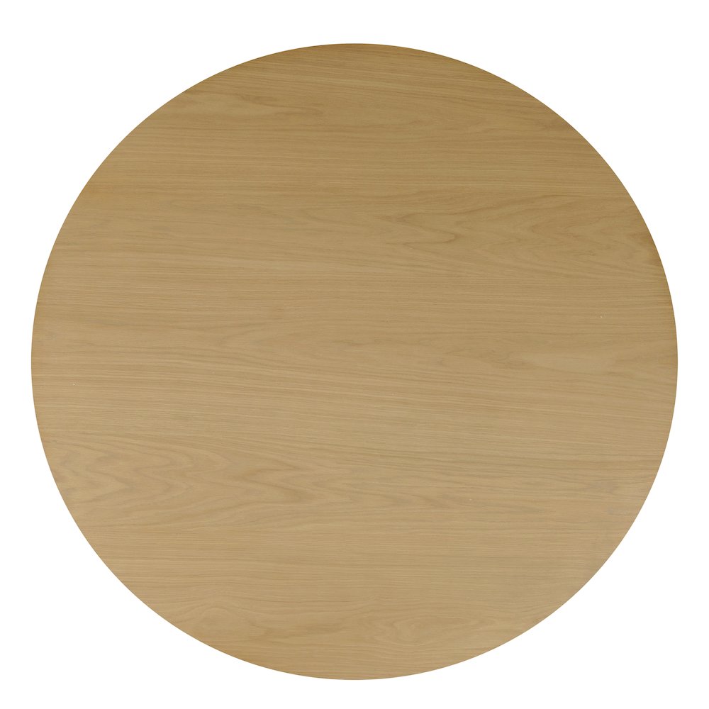 Auden 48" Round Mid-Century Modern Fluted Pedestal Base Dining Table