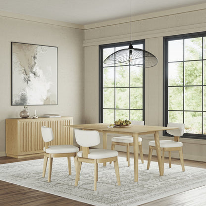 Tate Mid-Century Modern Split Back Upholstered Dining Chair (Set of 2)