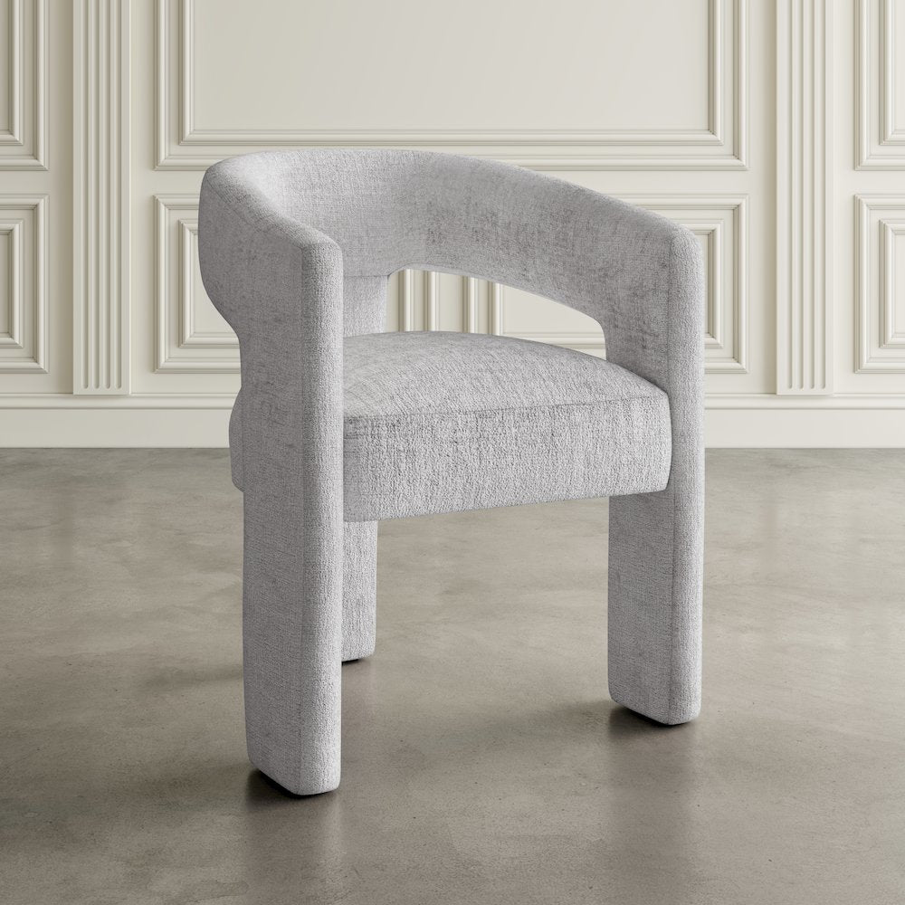 Gwen Modern Luxury Jacquard Fabric Sculpture Armchair - Set of 2