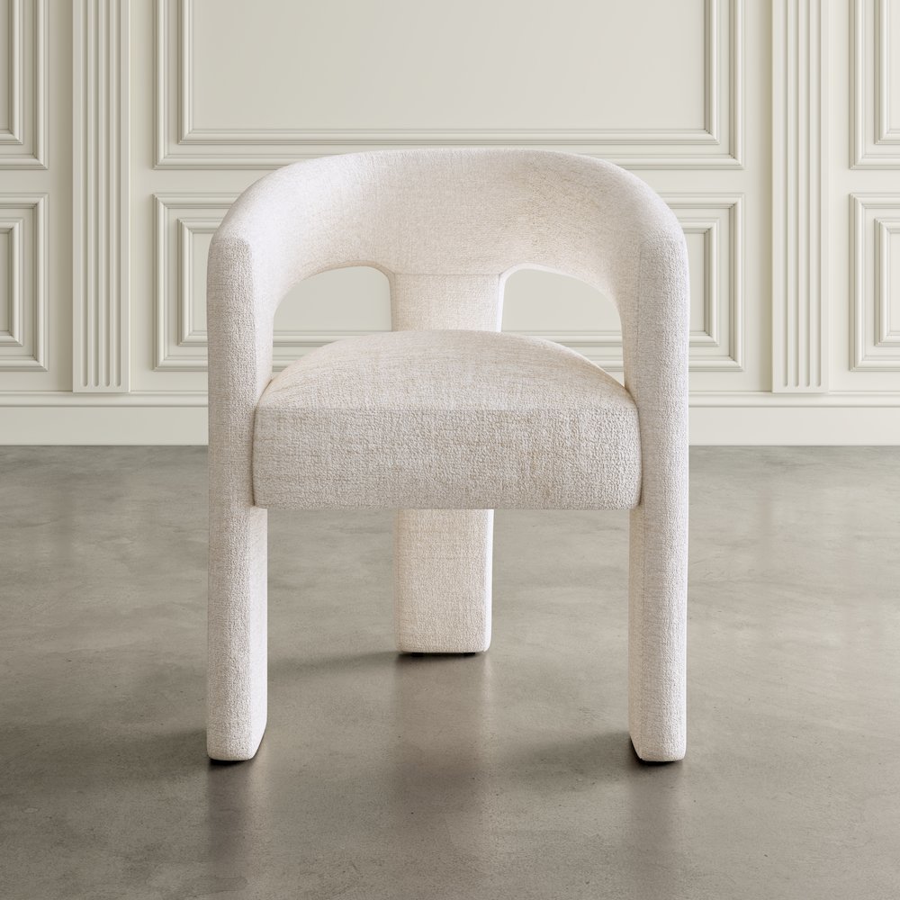 Gwen Modern Luxury Jacquard Fabric Sculpture Armchair - Set of 2