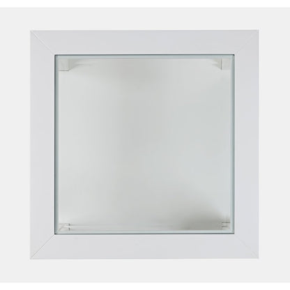 Urban Icon Contemporary Glass Inlay End Table with Storage