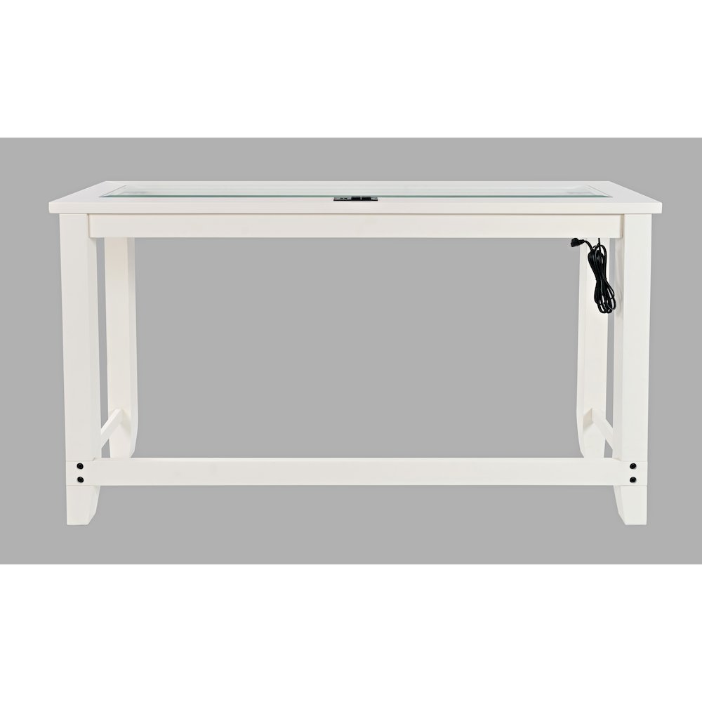 Contemporary 4 Piece Counter Height 66" Dining Table Set with USB Charging