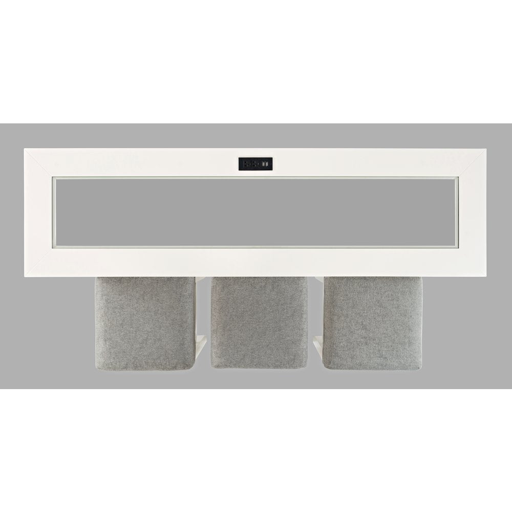 Contemporary 4 Piece Counter Height 66" Dining Table Set with USB Charging