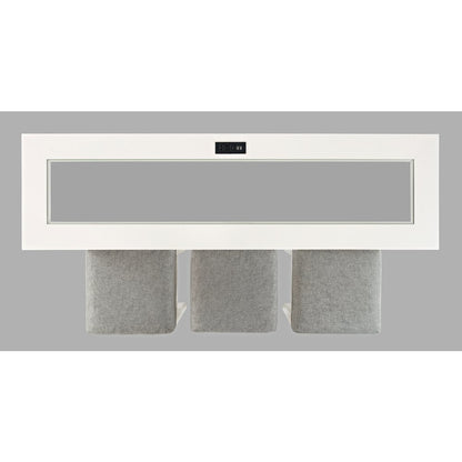 Contemporary 4 Piece Counter Height 66" Dining Table Set with USB Charging