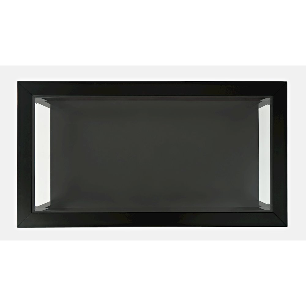 Urban Icon Contemporary Rectangular Glass Inlay Coffee Table