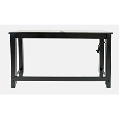 Contemporary 4 Piece Counter Height 66" Dining Table Set with USB Charging