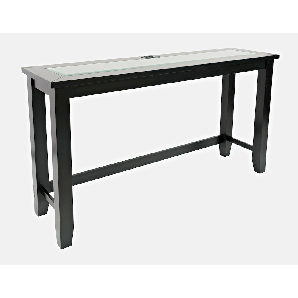 Contemporary 4 Piece Counter Height 66" Dining Table Set with USB Charging