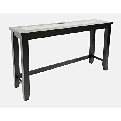Contemporary 4 Piece Counter Height 66" Dining Table Set with USB Charging