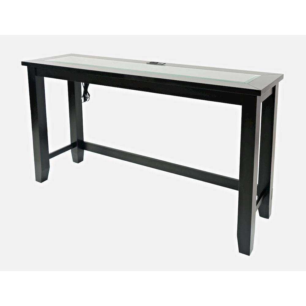 Contemporary 4 Piece Counter Height 66" Dining Table Set with USB Charging