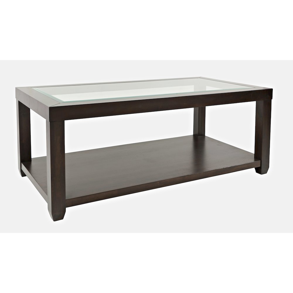Urban Icon Contemporary Rectangular Glass Inlay Coffee Table