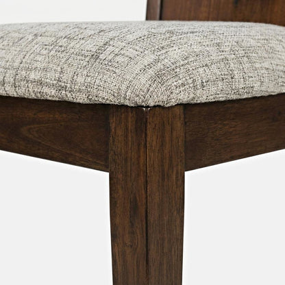 Contemporary Slotback Upholstered Dining Chairs, Merlot, Set of 2