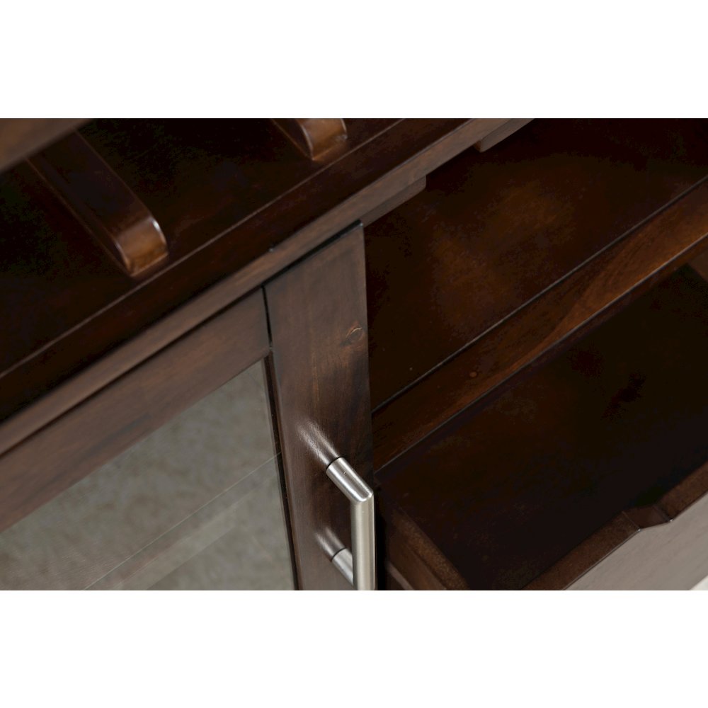 Urban Icon Contemporary 48" Buffet Server with Wine Rack and Stemware Rack