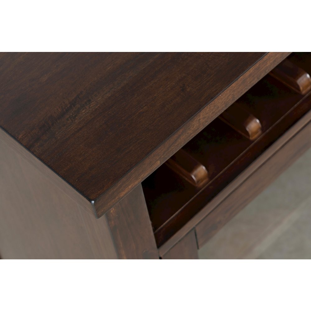 Urban Icon Contemporary 48" Buffet Server with Wine Rack and Stemware Rack