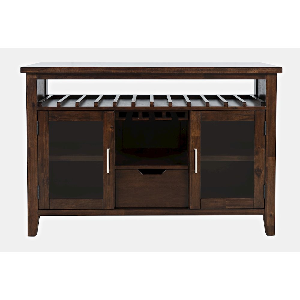 Urban Icon Contemporary 48" Buffet Server with Wine Rack and Stemware Rack
