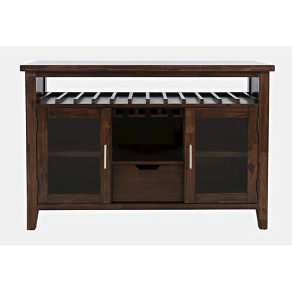 Urban Icon Contemporary 48" Buffet Server with Wine Rack and Stemware Rack