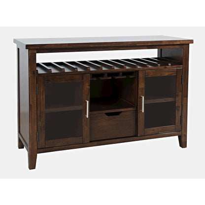 Urban Icon Contemporary 48" Buffet Server with Wine Rack and Stemware Rack