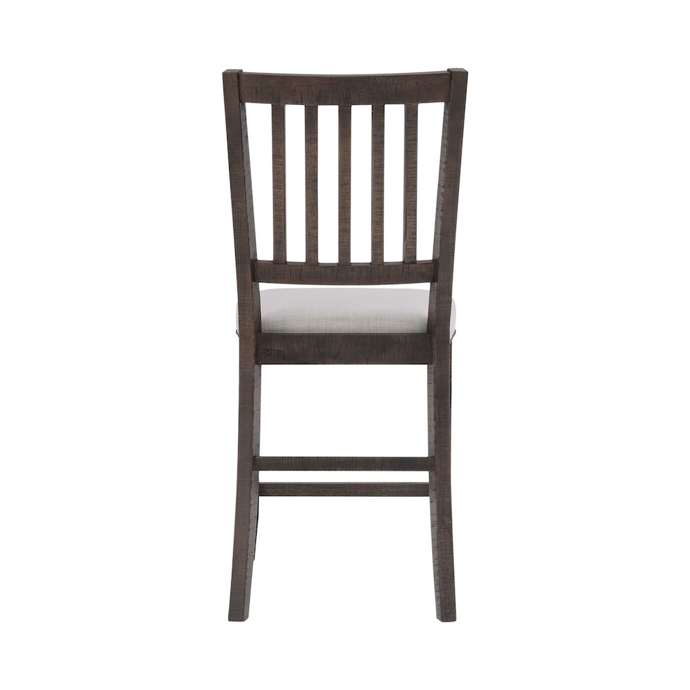 Willow Creek Distressed Slatback Upholstered Counter Stool (Set of 2)