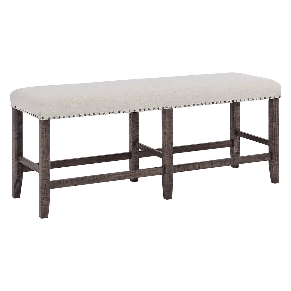 Willow Creek Distressed Solid Wood Counter Height Dining Bench