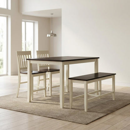 Modern Upholstered Counter Stool, Iron Frame, Forest, Set of 2